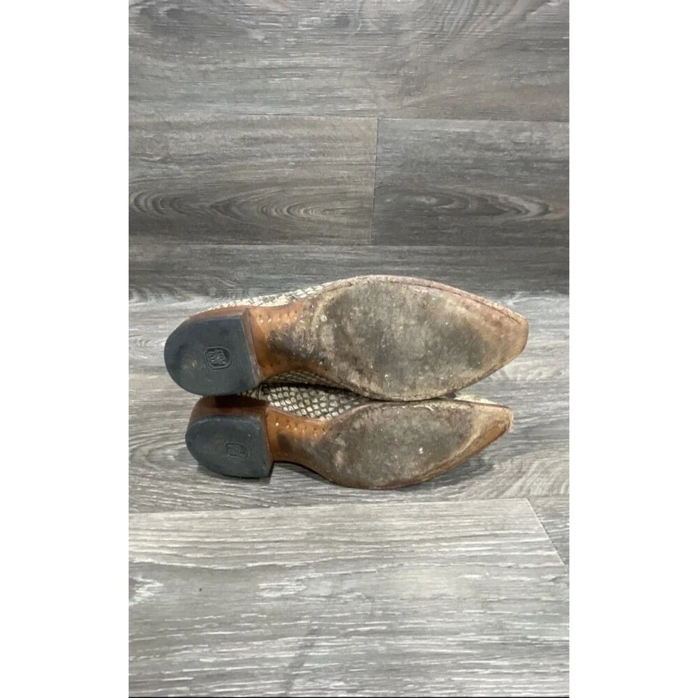 Dan Post Vintage Western Cowboy Boots with Snakeskin Python Animal Men 12.5